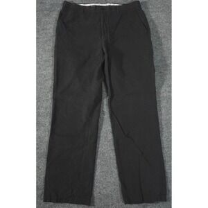 Nat Nast Pants Mens 38 Black Flat Front Silk Cotton Blend Luxury Originals Dress